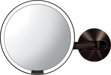 Simplehuman smart sminkespeil med sensor og montering (mørk bronse)