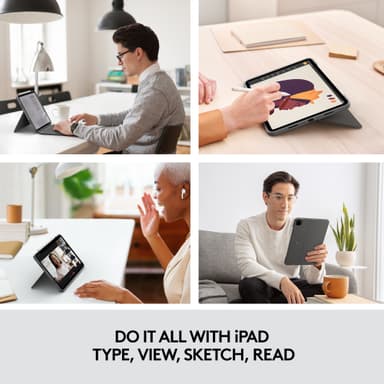Logitech Combo Touch tastaturdeksel for iPad Pro 11 (grå)