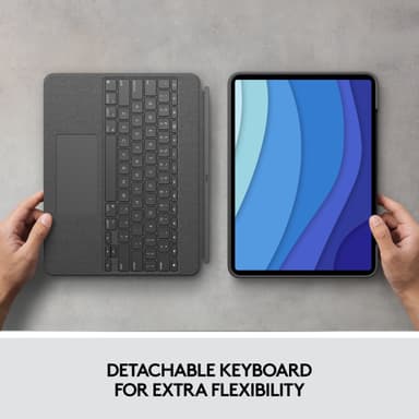 Logitech Combo Touch tastaturdeksel for iPad Pro 12.9 (grå)