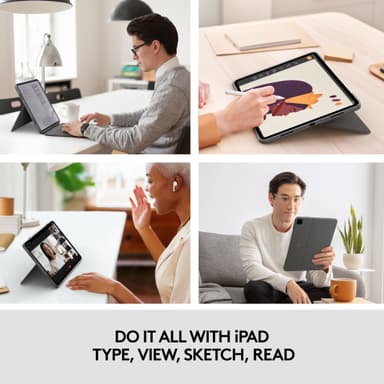 Logitech Combo Touch tastaturdeksel for iPad Pro 12.9 (grå)