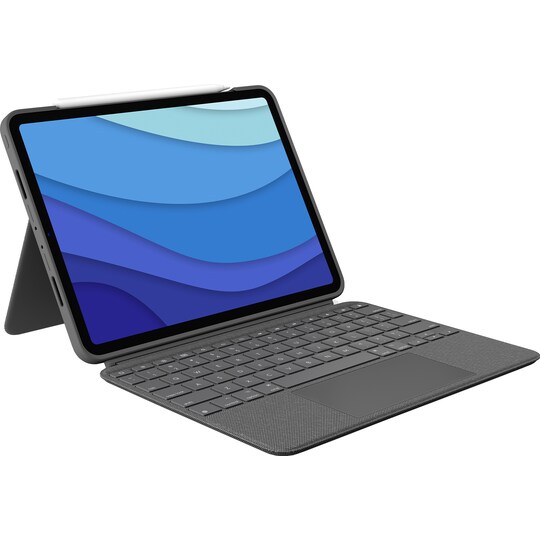 Logitech Combo Touch tastaturdeksel for iPad Pro 12.9 (grå)
