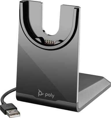 Poly V7200M Voyager Focus 2 Teams stereoheadset med ladestativ
