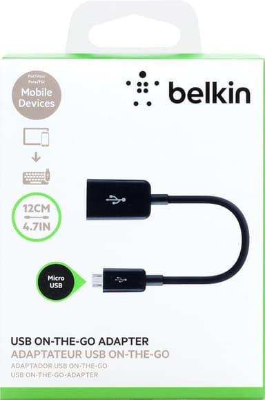 Belkin On-the-Go Micro USB til USB-A adapter