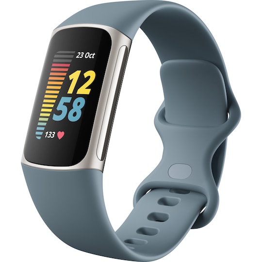 Fitbit Charge 5 aktivitetsarmbånd (steel blue/platinum)