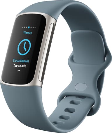 Fitbit Charge 5 aktivitetsarmbånd (steel blue/platinum)