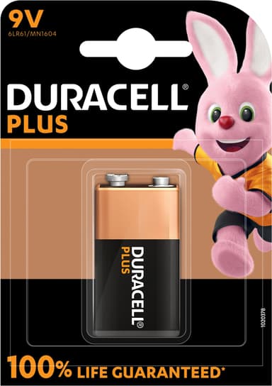 Duracell Plus Power 9V batteri (1-pakk)