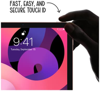 iPad Air (2020) 256 GB, LTE mobildata (sølv)