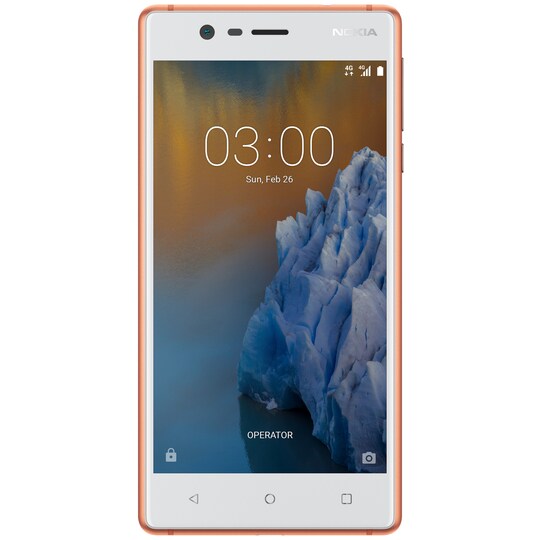 Nokia 3 smarttelefon (kobber/hvit)
