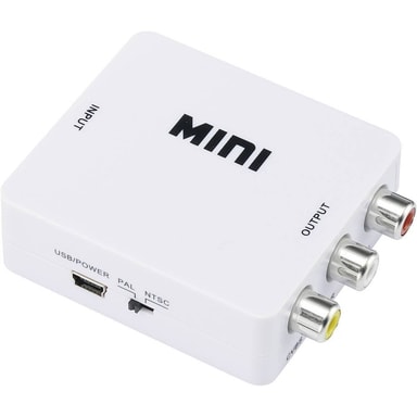 SCHWAIGER AV-zu-HDMI Konverter – Wandelt Composite-Signal Auf Full HD 1080p, Plug & Play