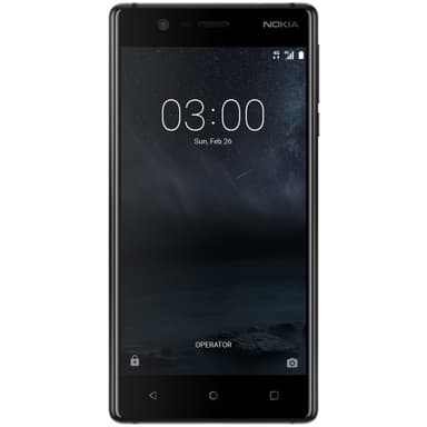 Nokia 3 smarttelefon (sort)