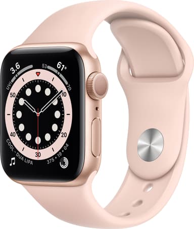 Apple Watch Series 6 40mm GPS (gullfarget alu/sandrosa sportsreim)