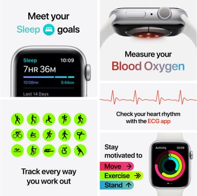 Apple Watch Series 6 40mm GPS (gullfarget alu/sandrosa sportsreim)