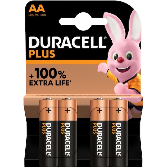 Duracell Plus Power AA batteri (4-pakk)