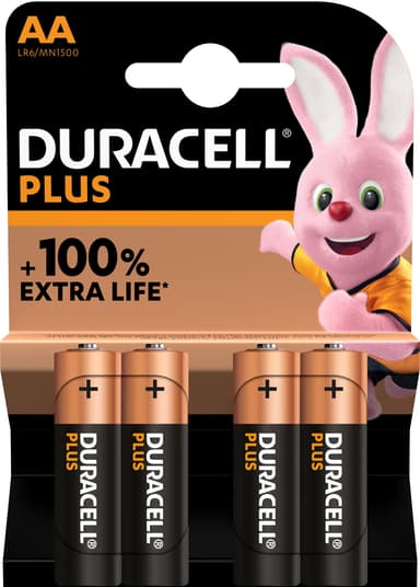 Duracell Plus Power AA batteri (4-pakk)