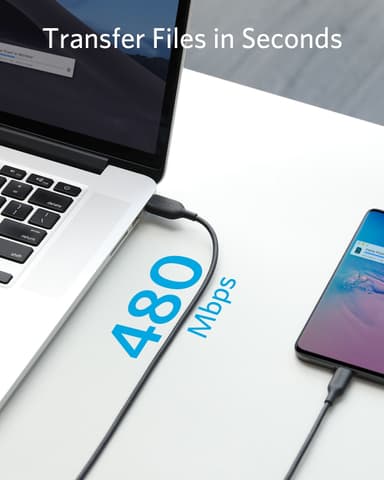 Anker PowerLine III USB-C til USB-C 2.0 kabel 1,8m (sort)