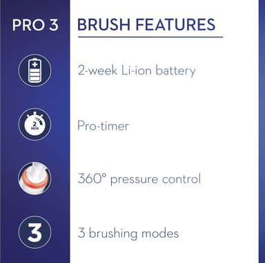 Oral-B Pro3 3700 elektrisk tannbørste 291176 (lys blå)