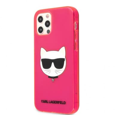 Karl Lagerfeld iPhone 12/iPhone 12 Pro Deksel Choupette Fluo Rosa