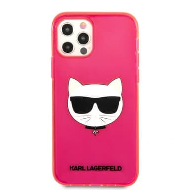 Karl Lagerfeld iPhone 12/iPhone 12 Pro Deksel Choupette Fluo Rosa