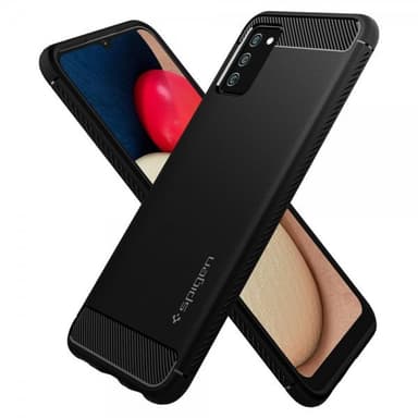 Spigen Samsung Galaxy A02s Deksel Rugged Armor Matte Black
