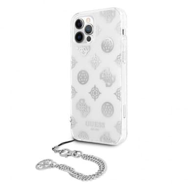 Guess iPhone 12 Pro Max Deksel Chain Peony Sølv