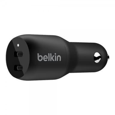 Belkin Mobillader til bil BOOST↑CHARGE™ Dual USB-C 36W Svart