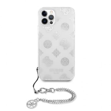 Guess iPhone 12 Pro Max Deksel Chain Peony Sølv