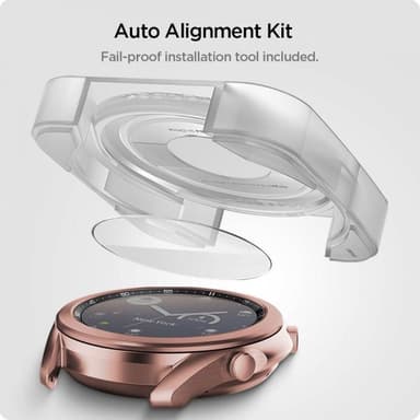 Spigen Samsung Galaxy Watch3 41mm Skjermbeskytter GLAS.tR Slim EZ Fit 2-pack