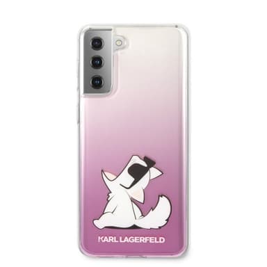 Karl Lagerfeld Samsung Galaxy S21 Plus Deksel Choupette Transparent Rosa