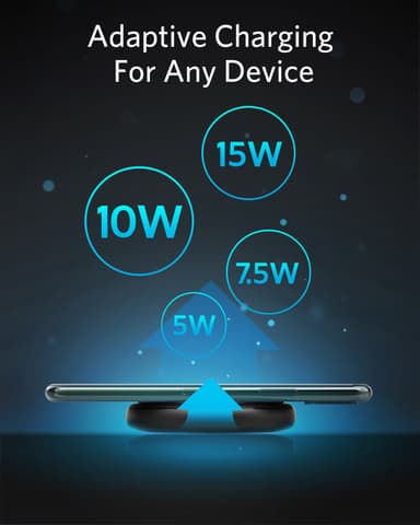 Anker PowerWave II Pad 15W EU trådløs lader (sort/grå)