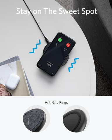 Anker PowerWave II Pad 15W EU trådløs lader (sort/grå)