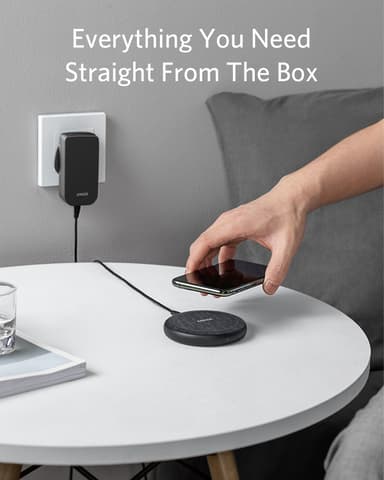 Anker PowerWave II Pad 15W EU trådløs lader (sort/grå)