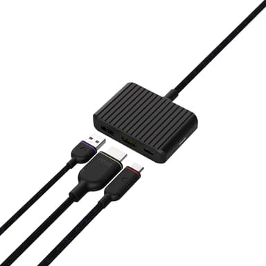 Unisynk 3-Port USB-C hub (sort)