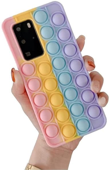 Samsung S21 Ultra Cover Fidget pop it Bubbles Rosa / Gul / Blå / Lilla