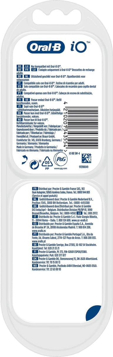 Oral-B iO Gentle Care refill for tannbørstehoder 343554 (hvit)