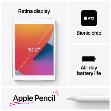 iPad 10,2" (2020) 32 GB WiFi (stellargrå)