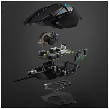 Logitech G502 Hero USB gamingmus (sort)