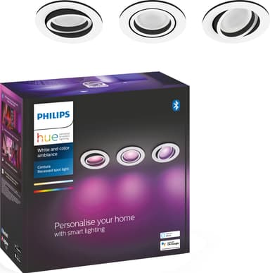 Philips Hue Centura innfelt spotlys 3x5,7W (hvit)