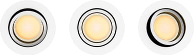 Philips Hue Milliskin innfelte spotlys 3x5 (Hvit)