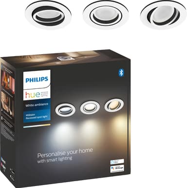Philips Hue Milliskin innfelte spotlys 3x5 (Hvit)