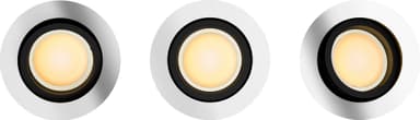 Philips Hue Milliskin innfelte spotlys 3x5 (aluminium)