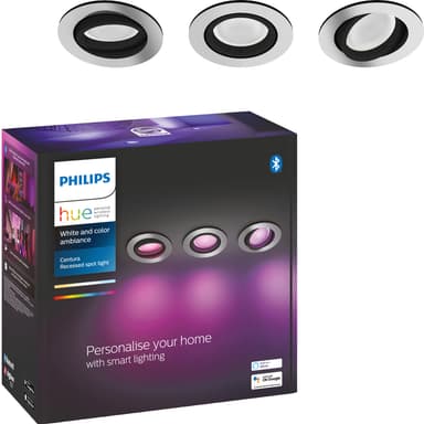 Philips Hue Centura innfelt spotlys 3x5,7W (aluminium)