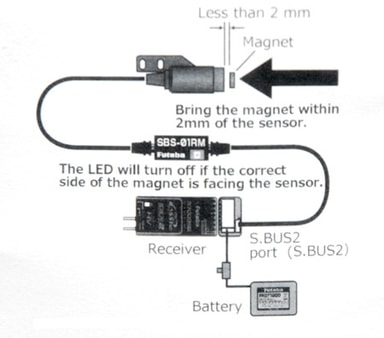 Futaba Magnetic RPM Sensor Unit Telemetry S.BUS2 - Elkjøp