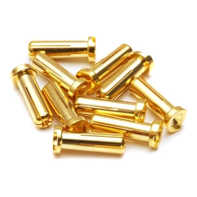 Amass 5.0mm Gullkontakter - 10x Hannkontakter