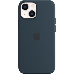 iPhone 13 Mini silikondeksel med MagSafe (havdypblå)