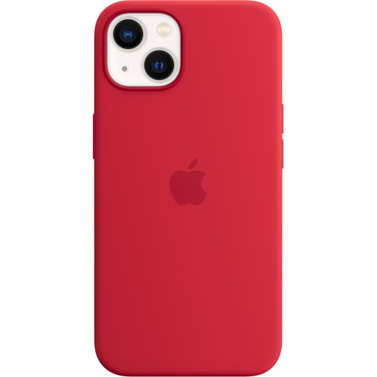 iPhone 13 silikondeksel med MagSafe (rød)