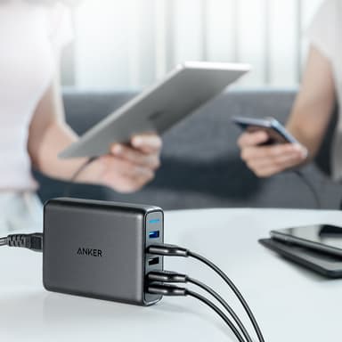 Anker PowerPort 5 multiport USB-A lader (sort)