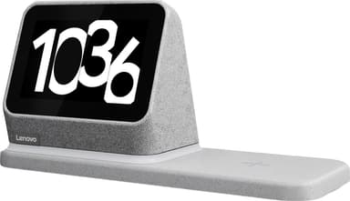 Lenovo Smart Clock 2 med Qi trådløs ladeplate (grå)