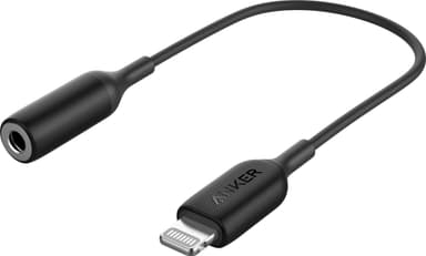 Anker Apple Lightning til 3,5 mm jack adapter for hodetelefoner (sort)