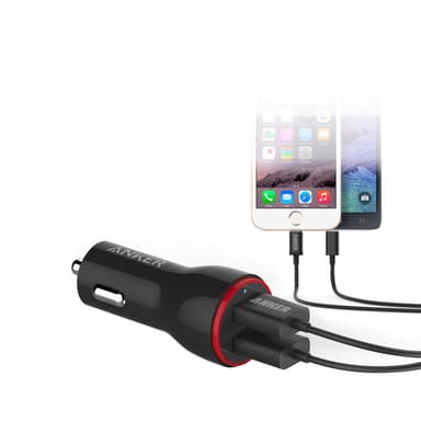 Anker PowerDrive 2 24W Dual USB billader (sort)