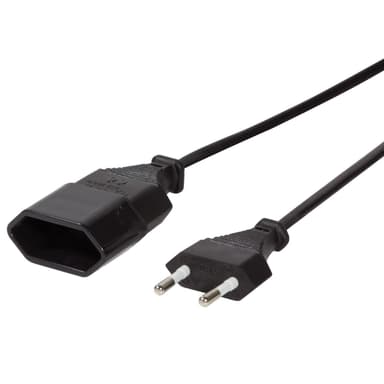 Forlengelseskabel Gravet Euro Black 3m